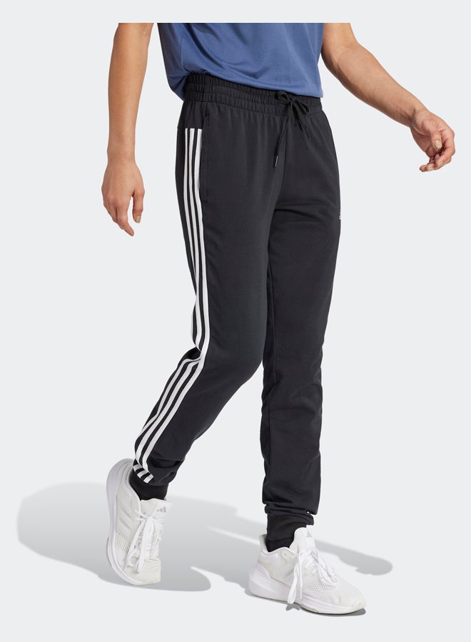 Adidas Essentials Single Jersey 3-Stripes Joggers - Image 3
